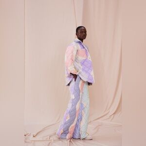 Oopscool Road Quilted Unisex Jacket in Pastel Patchwork – Size 1 (S) NWT